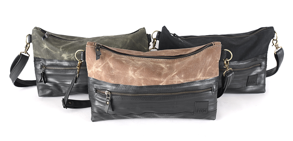 waxed canvas shoulder bag
