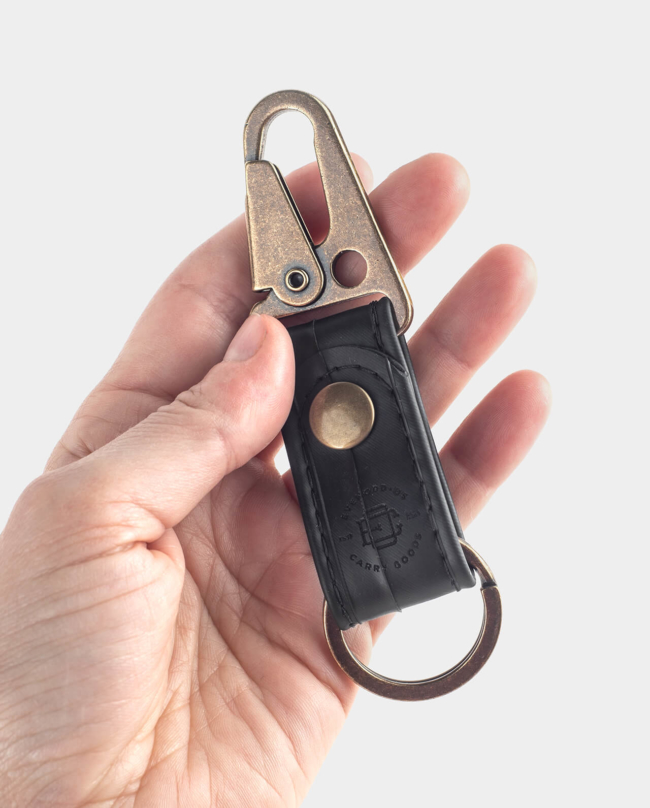 antique brass key chain