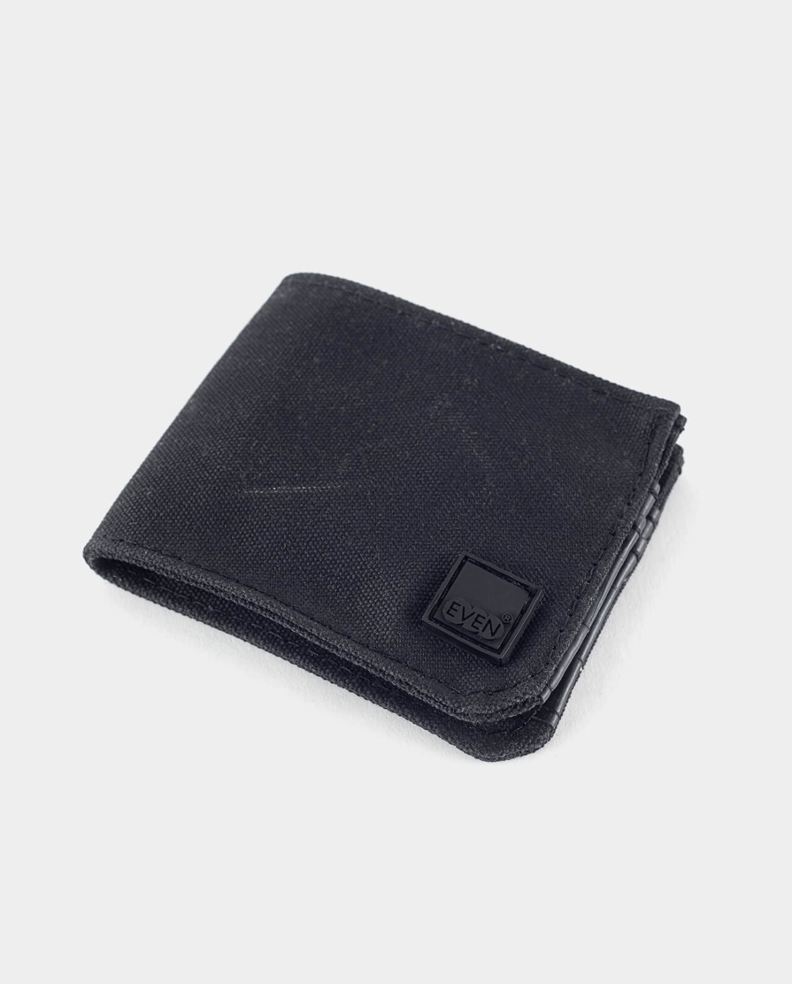 waxed canvas and inner tube bi fold wallet