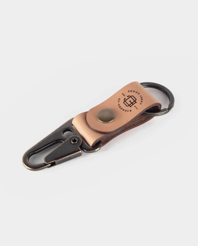 leather key chain with brass hardware