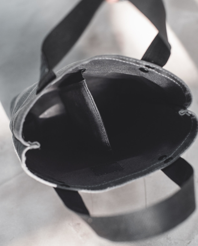 2 bottle waxed canvas wine tote