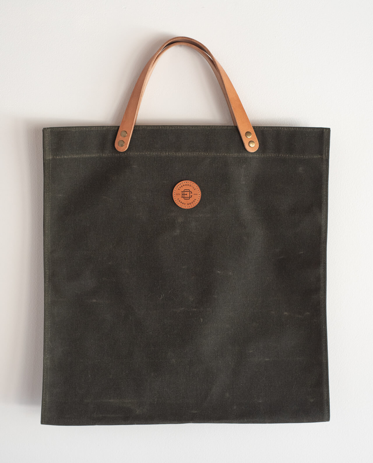 Timber Tote: Waxed Canvas & Leather - EvenOdd