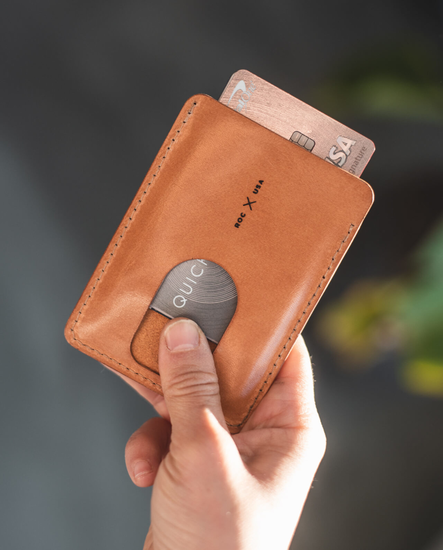 Leather Vertical Slim Wallet