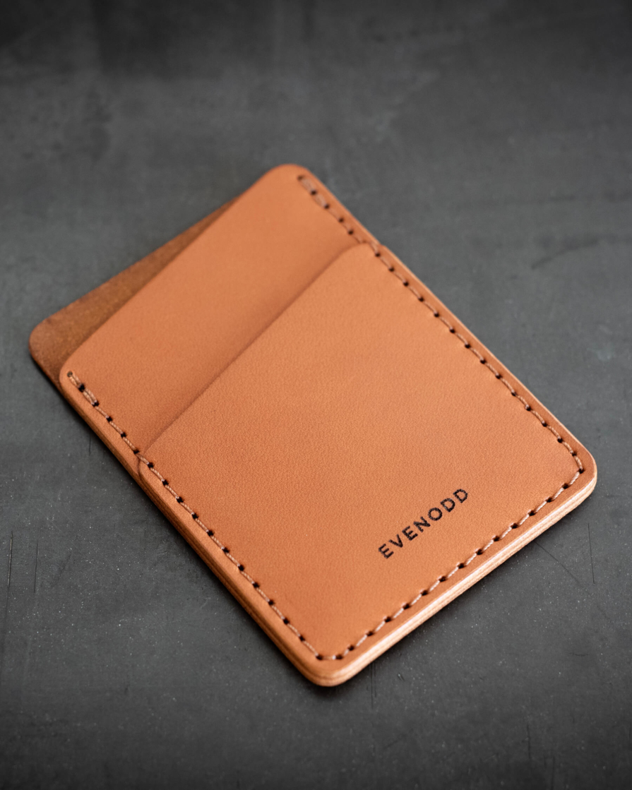 Leather Slim Card Wallet Tan