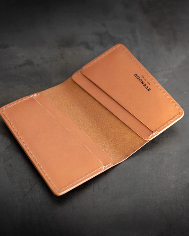 Leather Mini Bifold Wallet Tan