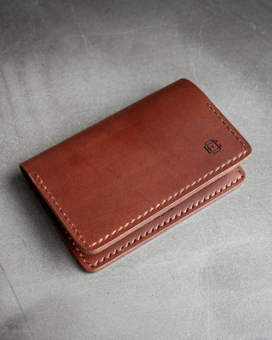 Brown Leather Bifold Card Wallet