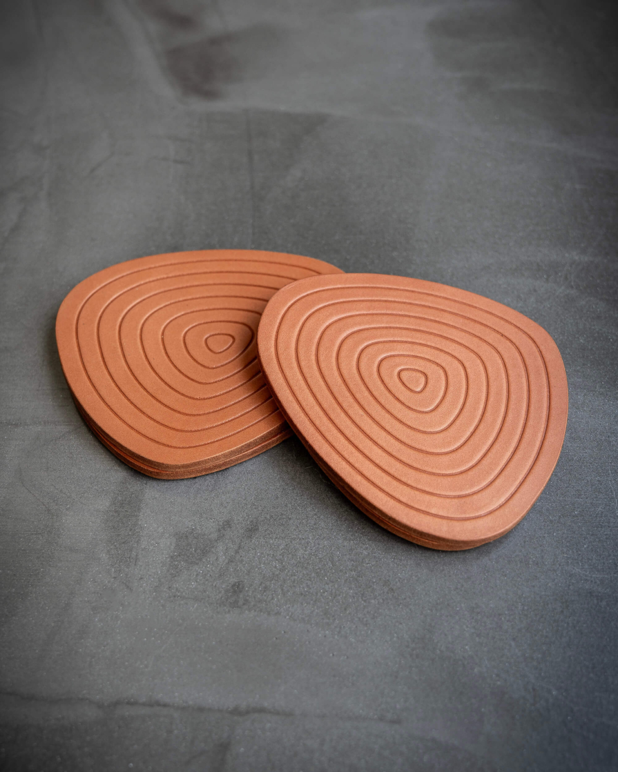 Leather Coaster Set - Zen Rock - Image 8