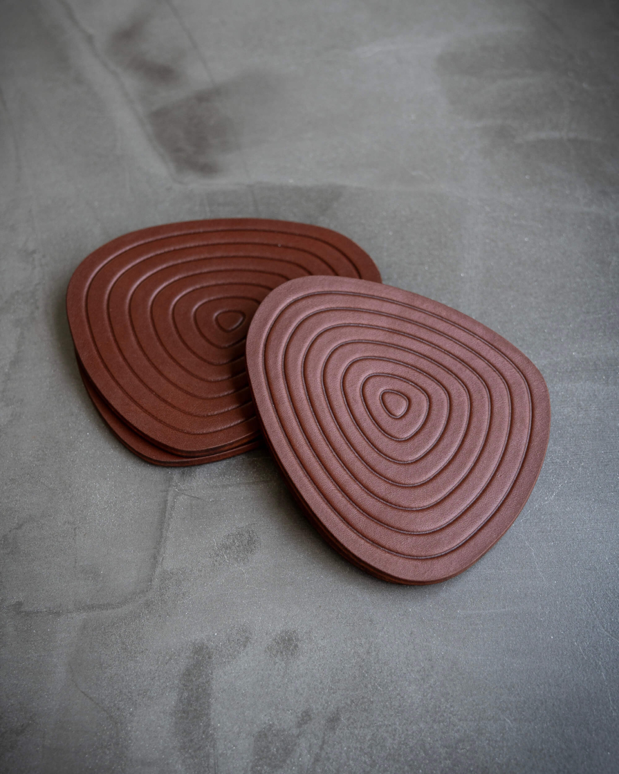 Leather Coaster Set - Zen Rock - Image 7