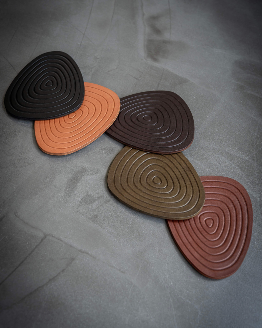 Leather Coaster Set - Zen Rock - Image 2