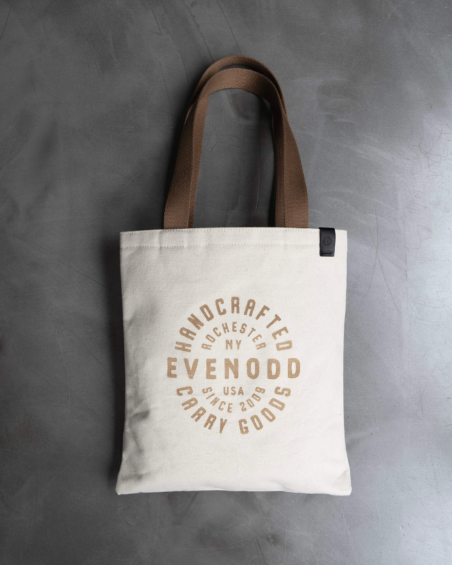 Canvas Tote Bag with Tan straps